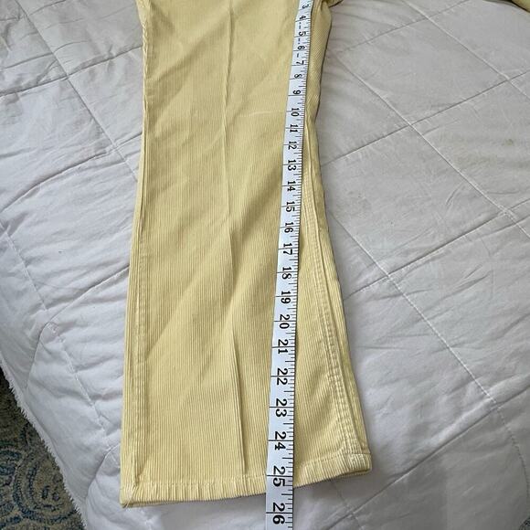 Vintage Gap Corduroy Cropped Bootcut Pants Size 2 Yellow Cotton Y2K 2000… - Picture 5 of 10